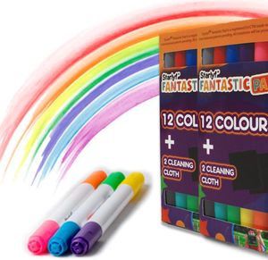 Starlyf® Fantastic Pad - 2er Pack Ersatzstifte (12 Stifte mit 12 Farben), Zubehör Set, Fantastic Pad Malpad, Malstift - Aus der TV Werbung