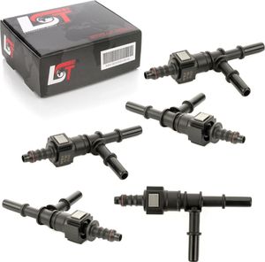 5x Kraftstoffleitung Schnellkupplung Set T-Stück mit Gegenstück 7,89 * 7,89 mm