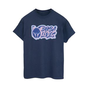 Star Wars - "The Book Of Boba Fett Lives Pocket" T-Shirt für Damen BI51108 (M) (Marineblau)