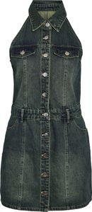 NOISY MAY Jeanskleid mit Neckholder und Knopfleiste Größe: S