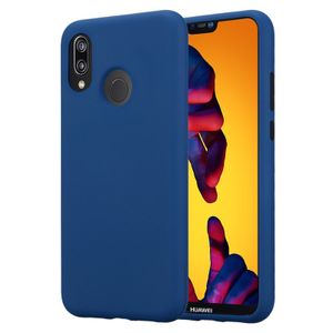 Cadorabo pouzdro pro Huawei P20 LITE v tmavě modré barvě Hybridní kryt na mobilní telefon s TPU silikonem uvnitř a dvoudílným plastovým krytem zvenku Hybridní pevný zadní kryt