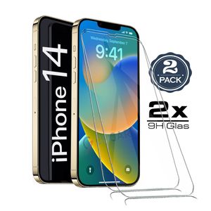 2X Für iPhone 14 ( 6.1" ) - Panzerglas Glasfolie Display Schutz Folie Glas 9H Hart Echt Glas Displayschutzfolie 2 Stück