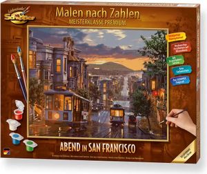 Schipper Malen nach Zahlen Master Class Premium 40x50cm Abendstimmung in San Francisco 609130896
