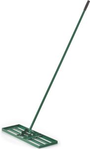 GOPLUS Rasen Nivellierrechen, Levelling-Rake mit 170 cm ergonomischem Griff, Flächenebner Rasenschiebe, Rasenwerkzeug für Golf Gartengras Hinterhof