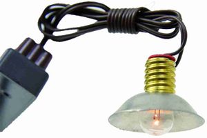 Elektrisches Krippenzubehör Lampe Strahler E10 mit Stecker