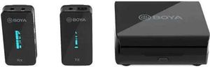 Bezprzewodowy system mikrofonowy z nadajnikiem BOYA, 2,4 GHz, kolor czarny