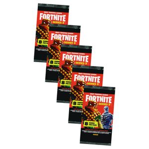 Panini Fortnite Karten Serie 3 (2022) - Fortnite Trading Cards Sammelkarten - 5 Booster