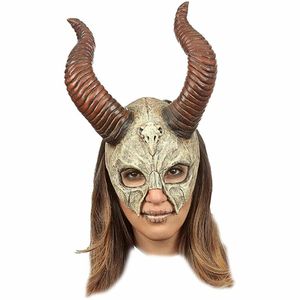 Mythische Totenkopfmaske mit H&#246 rnern Einheitsgr&#246 &#223 e f&#252 r alle