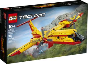 LEGO 42152 Technic Löschflugzeug Feuerwehr-Flugzeug-Spielzeug als Geschenk-Idee für Kinder ab 10 Jahre, Konstruktionsspielzeug und Kinderzimmer-Deko