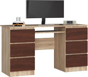 Schreibtisch AKORD A11 Sonoma-Eiche Front Wenge B135 x H77 x T50 cm