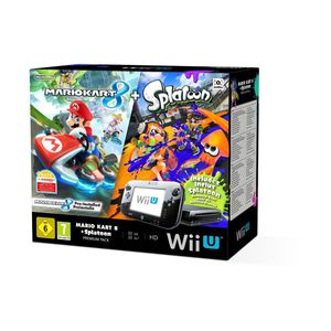 Nintendo Wii U Konsole Premium Pack 32GB schwarz inkl. Mario Kart 8 vorinstalliert und Splatoon DLC Code