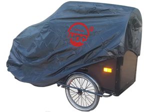 CUHOC - Lastenrad Abdeckung - Cargo Bike Abdeckung Schwarz - Fahrradabdeckung für Lastenrad - Regenschutz Fahrrad Lastenrad - Elektrofahrrad Abdeckung Red Label
