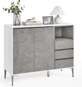 VASAGLE Aufbewahrungsschrank, Sideboard, Küchenschrank mit Türen, 40 x 103,5 x 85 cm