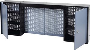 Hängeschrank Küpper Hammerschlag-Silber 1600 mm 4 Böden, 2 Türen