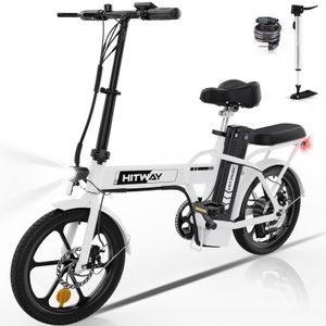 HITWAY E-Bike, Elektrofahrrad 16" Klapprad 36V 8.4Ah E-Bike Cityräder Faltbar 250W