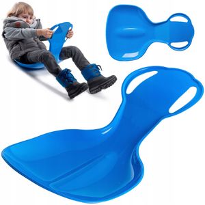 KADAX Poporutscher für Kinder, Schneerutscher aus Kunststoff, 59x39x17cm Schneeteller