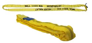 Rundschlinge 3000kg Tragkraft, 8m Umfang, endlos mit Polyesterkern, Hebegurt Hebeband, Gelb