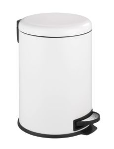 WENKO Tret LEMAN Weiß 20 L Abfall Müll Eimer mit Absenkautomatik Bad WC Küchen