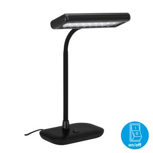 LED Tischleuchte Bürolampe 7,5W Leuchtenhals dreh-&schwenkbar schwarz Briloner