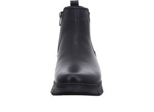 Gemini Damen Stiefelette Chelsea Boot Leder Reißverschluss Nieten 341923-02, Größe:39 EU, Farbe:Schwarz