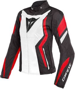 Dainese Edge Tex Damen Motorrad Textiljacke Farbe: Schwarz/Weiß/Rot, Grösse: 40