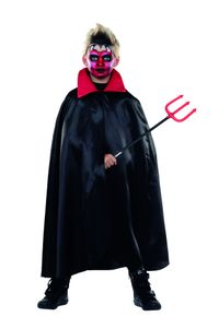 Rubies 12637 - Cape Teufel Kinder Kostüm, Gewand, Umhang Gr. 128 - 152 : 128 Größe: 128