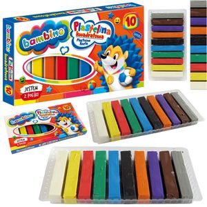 Bambino 10 Stangen Plastilin-Knete, kräftige Farben SET FARBEN für Kinder