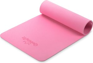 Queenfit Podložka na cvičení 0,6 cm - 180x61 cm - Podložka na cvičení pro pilates, jógu a fitness - protiskluzová podložka na jógu - růžová