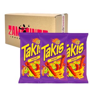 Takis Fuego Extreme Hot Maischips mit Chili- und Limettengeschmack 100g | Knusprige, frittierte gerollte Snacks | Pikant und würzig (3er Pack)