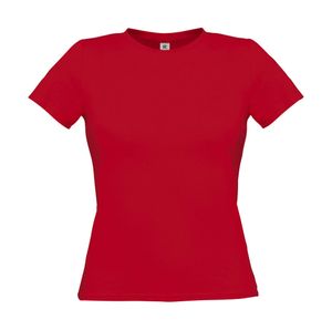 B&C Damen Shirt Rundhalsshirt Basic T-Shirt T Shirt kurzarm, Größe:L, Farbe:Deep Red