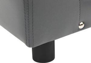 vidaXL Hundesofa Grau 81x43x31 cm Plüsch und Kunstleder