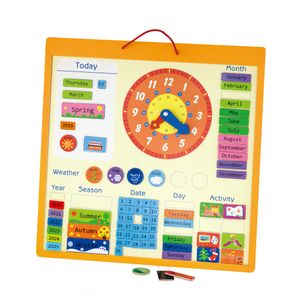 Viga Toys magnetischer Kalender englisch 45 cm mehrfarbig, Farbe:Multicolor