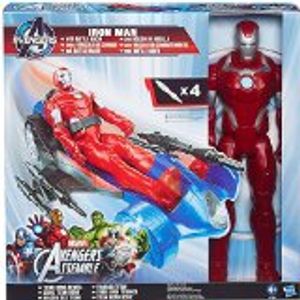 Hasbro A7363 Marvel Avengers Titan Heroes Iron Man mit Battle Racer Fahrzeug