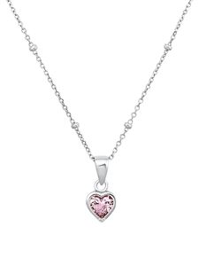 Prinzessin Lillifee 2033373 Silber Mädchen-Halskette mit rosa Herz-Anhänger