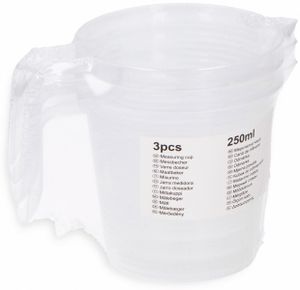 ARO-Household messbecher 250 ml transparent 3 Stück