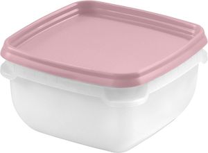 GastroMax Gefrierdose 0,5 Liter 5er Set Dose weiß Deckel rosa
