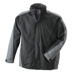 Jacke JN170 Two-In-One Jacket Multifunktionale Doppel-Jacke mit auszippbarer Fleecejacke , Größe:S, Farbe:Red-Black