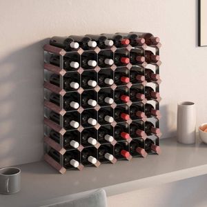 Prolenta Premium  Weinregal für 42 Flaschen Braun Massivholz Kiefer