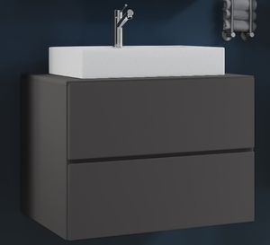 VCM 2dílná umyvadlová skříňka Koupelnový nábytek set Umyvadlo Lendas S Zásuvka antracitová