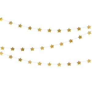 Girlande Sterne gold 3,6 m x 5 cm Party-Deko Geburtstag