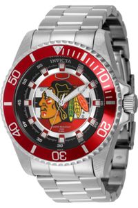 Invicta NHL - Chicago Blackhawks 42234 - Pánské Náramkové Hondiky - Quartzové - Nerezová ocel s stříbrným ciferníkem - 47mm