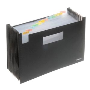 Organizér pořadačů A4 PP s 12 přihrádkami, černý