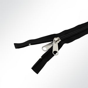 YKK® 10C Reißverschluss Zeltreisser Spiralreißverschluss, Spiral, teilbar, schwarz, Länge 250cm