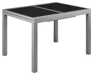 Countryside® Aluminium-Gartentisch | ausziehbarer Gartentisch 120-180 x 89 x 75 cm (L x B x H) | mit Tischplatte aus Sicherheitsglas und Gestell aus A