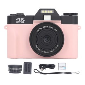 digitálna kamera 4K s rozlíšením 56 MP, 180° výklopnou obrazovkou, automatickým zaostrovaním, ochranou proti otrasom, 16x digitálnym zoomom na natáčanie vlogov
