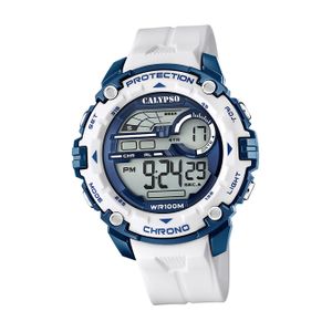 Calypso Herrenuhr Kunststoff weiß Calypso Digital Armbanduhr D2UK5819/5