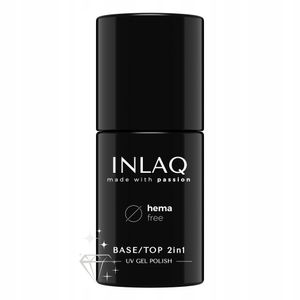 INLAQ Baza i Top Hybrydowy 2w1 6ml HEMA Free - Base Coat Top Coat 2in1