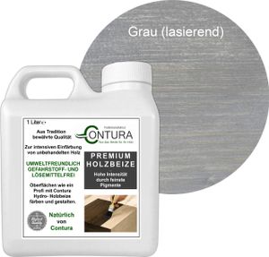 Contura 1 Liter Holzbeize Wasserbeize Möbel Farbe - Grau