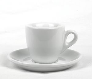 Besonders dickwandige (10 mm) Espresso-Tasse »Bar Italia« | weiss (56 ml)