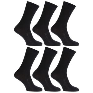 Herren Bambus Socken / Arbeitssocken, besonders weich, 6er-Pack MB219 (39-45 EU) (Schwarz)